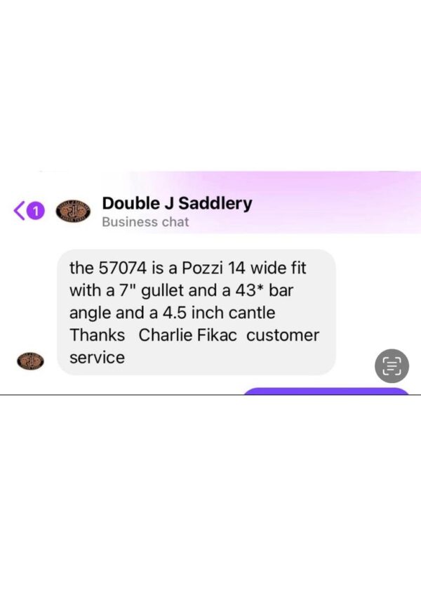 Buy 14” Used Double J Pozzi  Saddle - Image 3