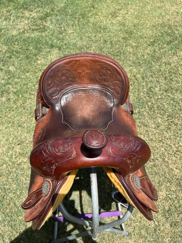 14.5” Fairely Used Burns saddle - Image 2