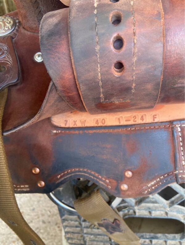 14.5” Used Robbie Philips Barrel Saddle - Image 2